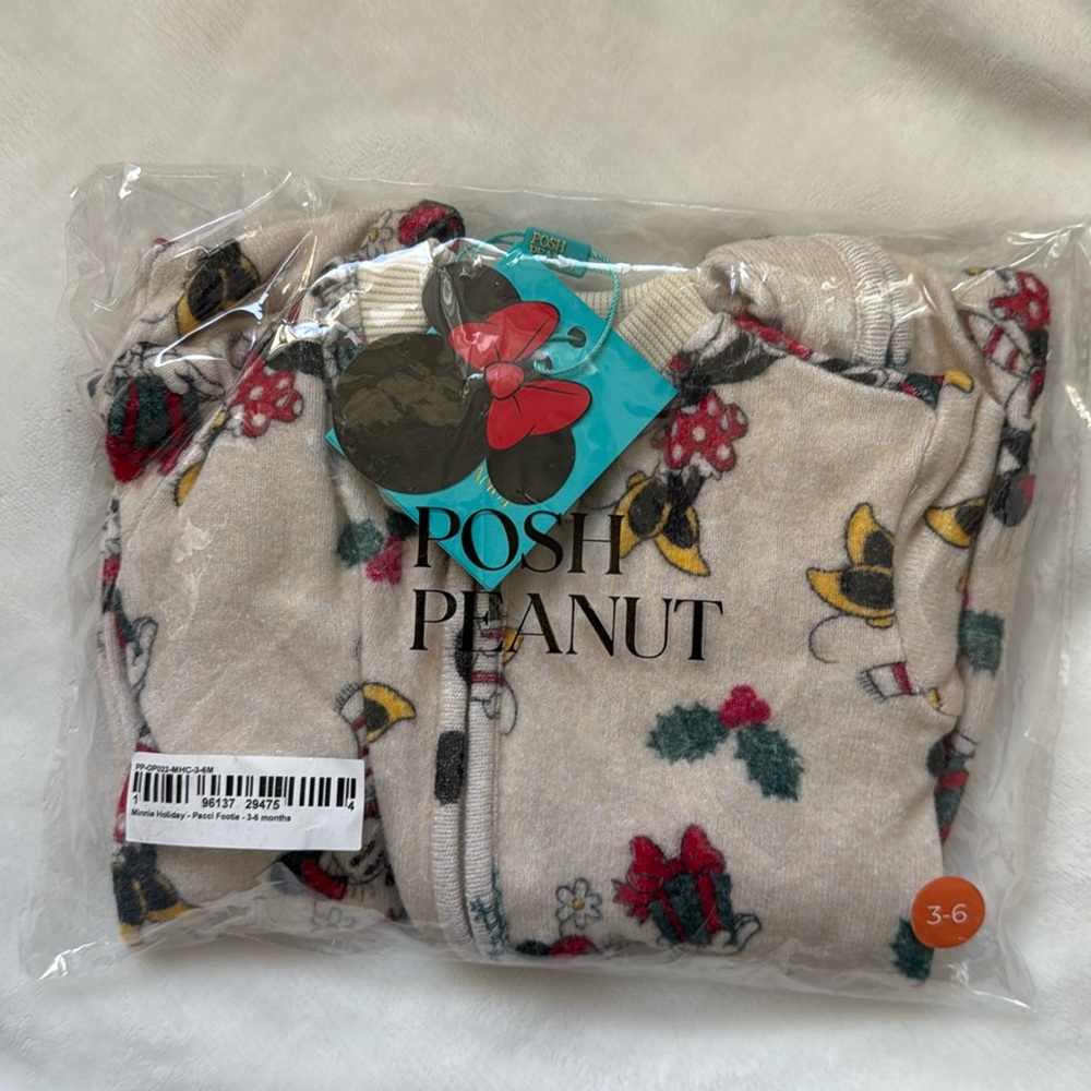 Posh peanut Minnie Mouse Christmas pacci sleeper 3-3 month